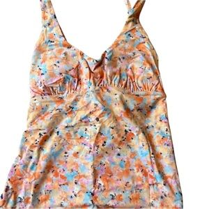 PrAna Mallorca Tankini Top in "Impression" Print - Size Small
